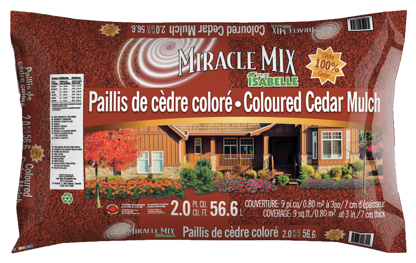 Red Cedar Mulch 2PI CU