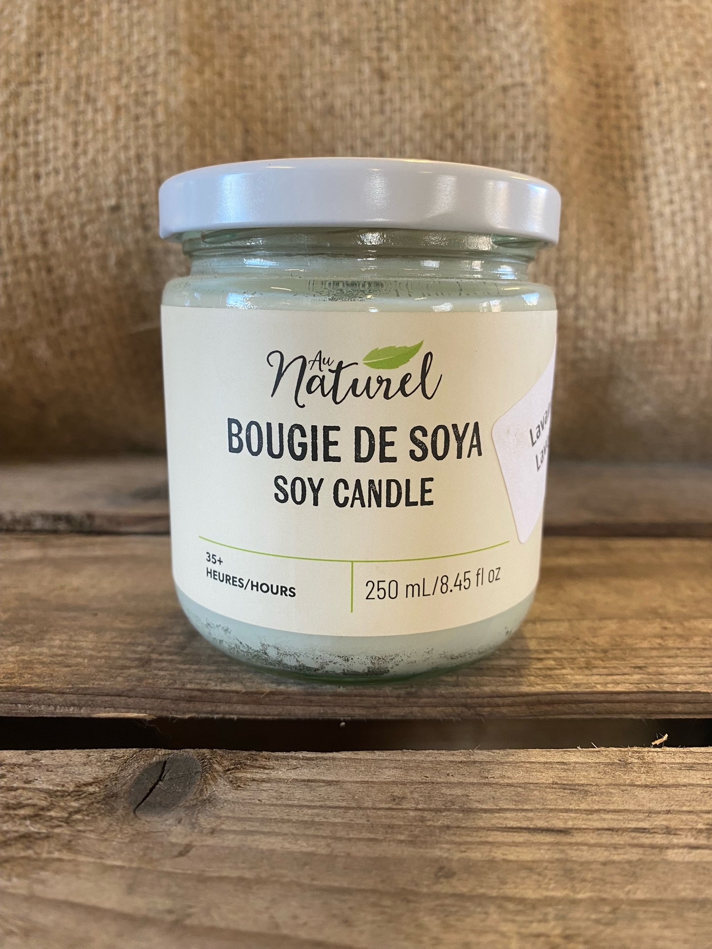 Bougie naturelle en soja